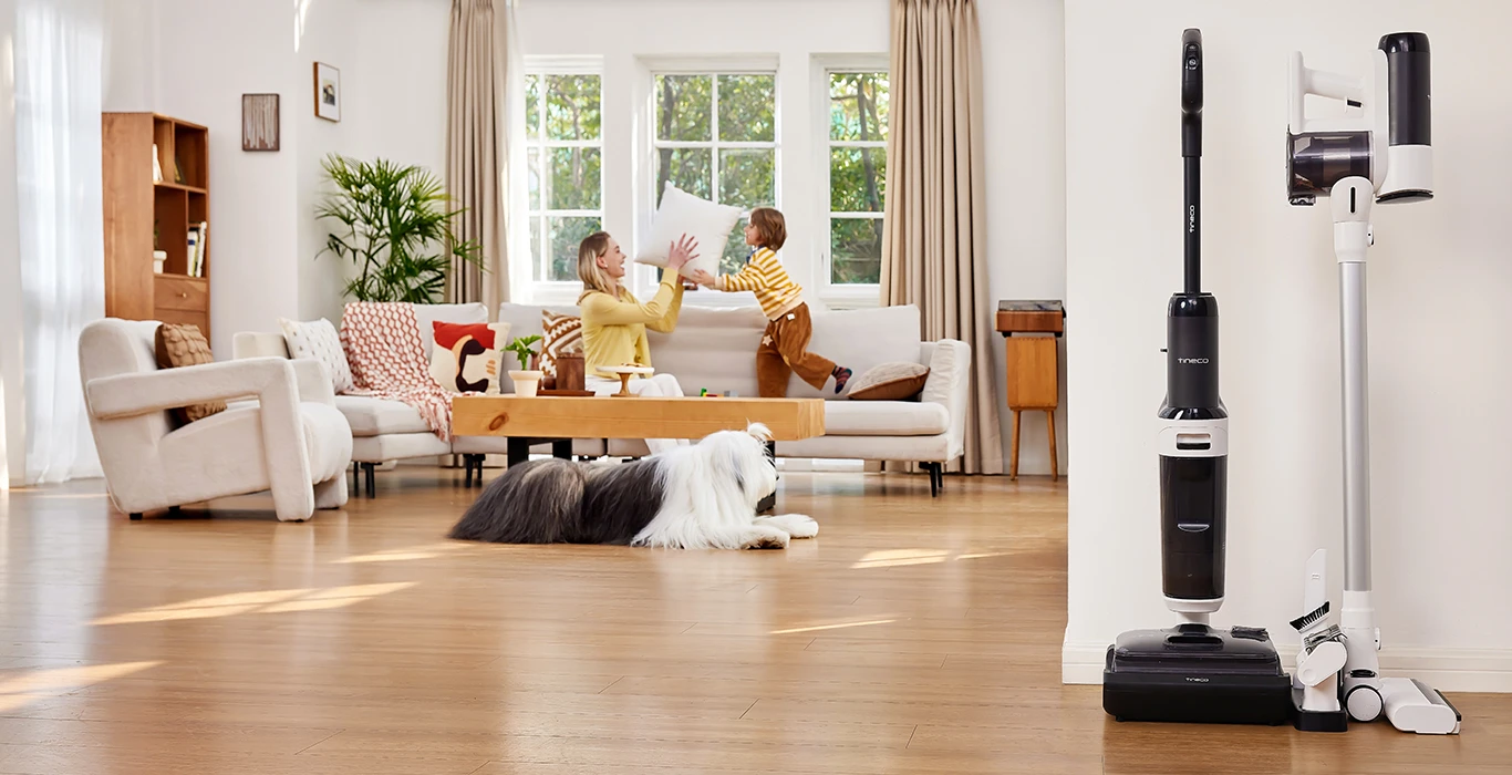 Dulkių siurblys „Tineco Floor One Switch S6 Stretch Plus“ balta aprašymas - Prekės nuotrauka
