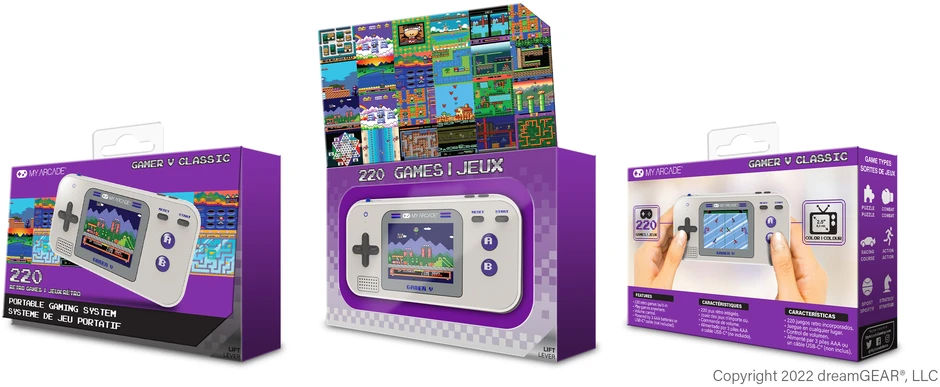 Dreamgear MY ARCADE GAMER V CLASSIC nešiojama žaidimų konsolė (220 žaidimų)