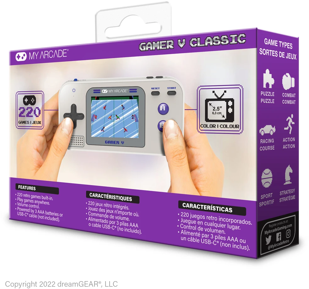 Dreamgear MY ARCADE GAMER V CLASSIC nešiojama žaidimų konsolė (220 žaidimų)