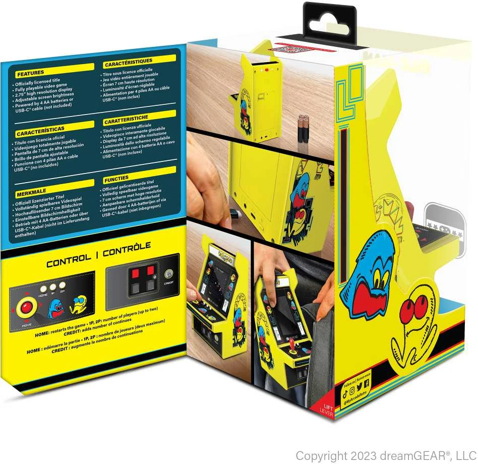 Dreamgear MY ARCADE Žaidimų Konsolė Player Pro Pacman 6.75"
