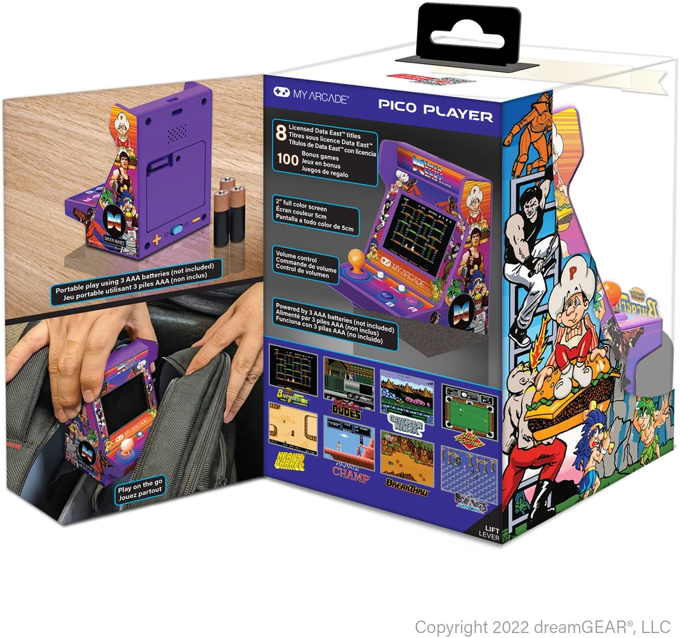 MY ARCADE Pico Player ,,Data East Hits" nešiojama žaidimų konsolė (108 žaidimai)