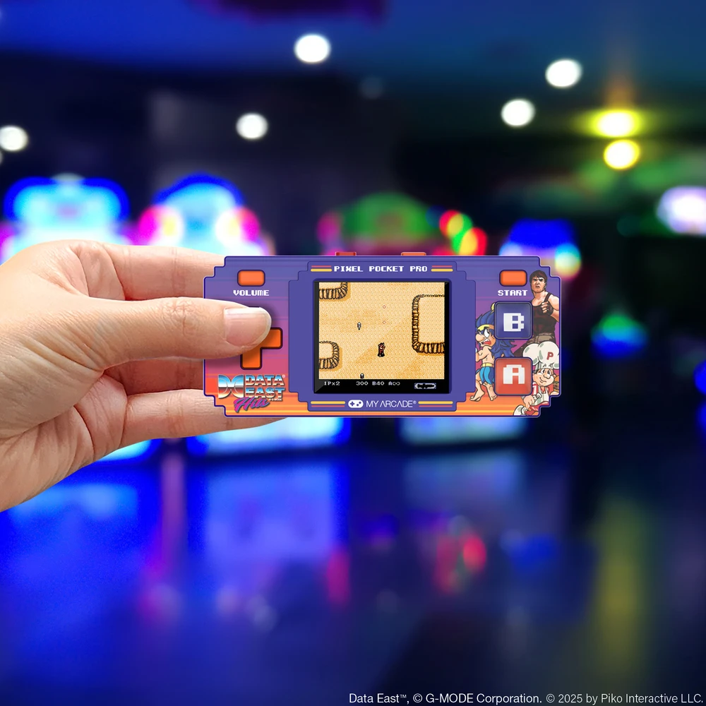 MY ARCADE PIXEL POCKET PRO DATA EAST HITS nešiojama žaidimų konsolė 28 žaidimai viename