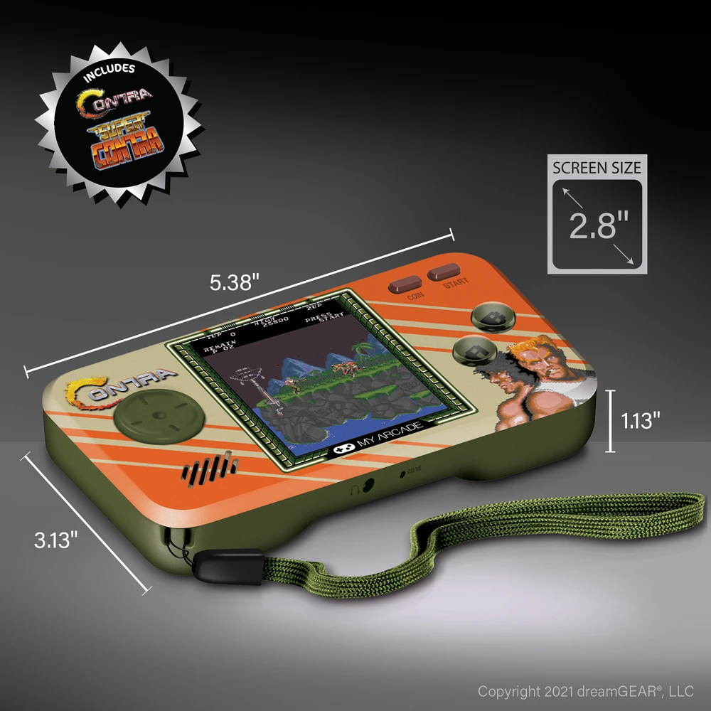 MY ARCADE Pocket Player ,,Contra" nešiojama žaidimų konsolė (Premium versija)