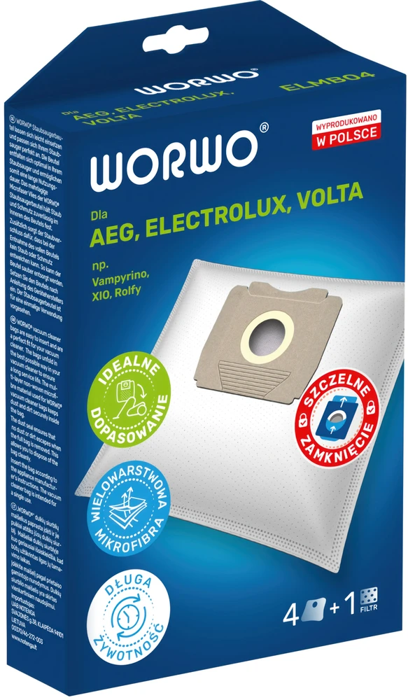 Melitta Dulkių siurblių maišeliai WORWO ELECTROLUX XIO / ELMB04