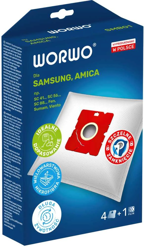 Worki Dulkių siurblių maišeliai WORWO SAMSUNG VP-95B / SMB01