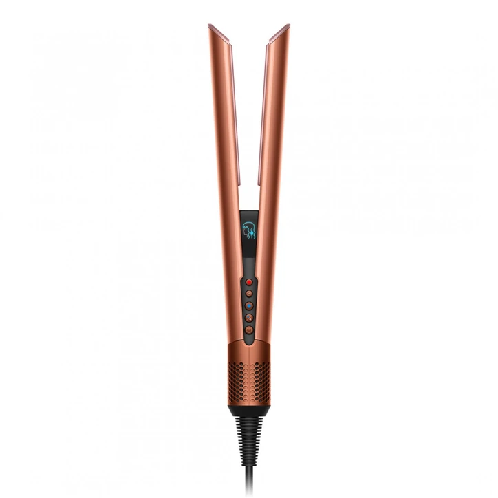 Plaukų džiovintuvas-tiesinimo žnyplės Dyson Airstrait HT01, Amber silk/Pink Champange spalvos