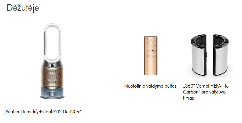 DYSON Oro valytuvas, drėkintuvas ir vėsintuvas PH2 De-NOx