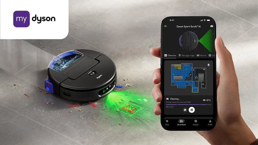 „Dyson Spot+Scrub™ Ai“ drėgnojo ir sausojo valymo dulkių siurblys robotas