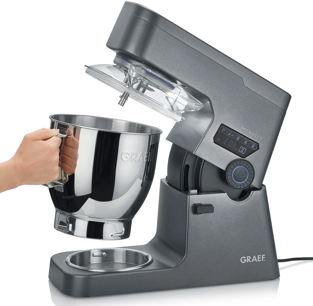 Virtuvinis kombainas Graef CHEF''S LINE, Maišytuvas, 7 l, Pulsavimo funkcija, 800 W, Pilka