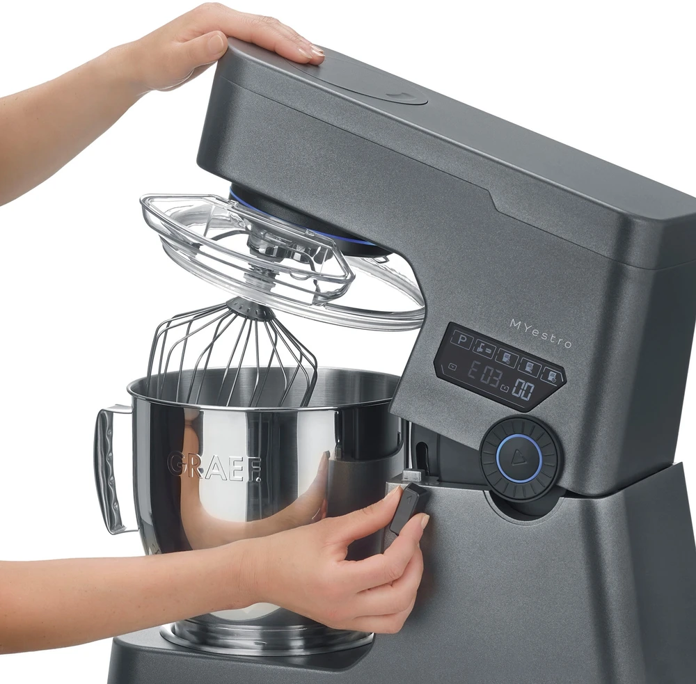 Virtuvinis kombainas Graef CHEF''S LINE, Maišytuvas, 7 l, Pulsavimo funkcija, 800 W, Pilka