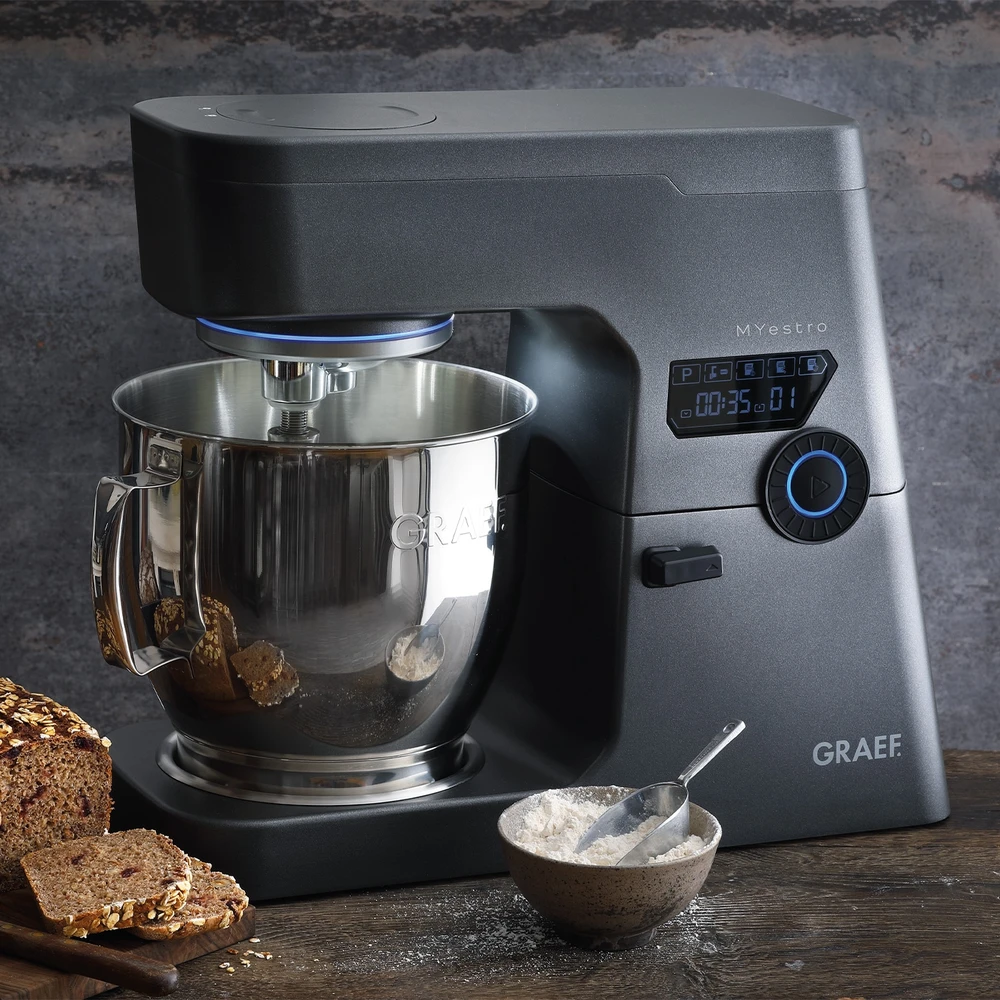 Virtuvinis kombainas Graef CHEF''S LINE, Maišytuvas, 7 l, Pulsavimo funkcija, 800 W, Pilka