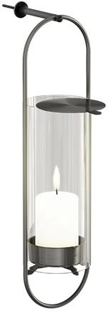 HOFATS OVAL candle sieninis laikiklis, juodas