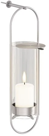 HOFATS OVAL candle sieninis laikiklis, sidabro