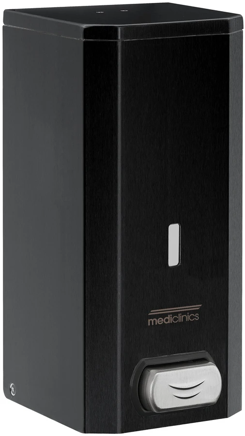Mediclinics šķidro ziepju dozators, 1.5 l, nerūsējošais tērauds, juodas