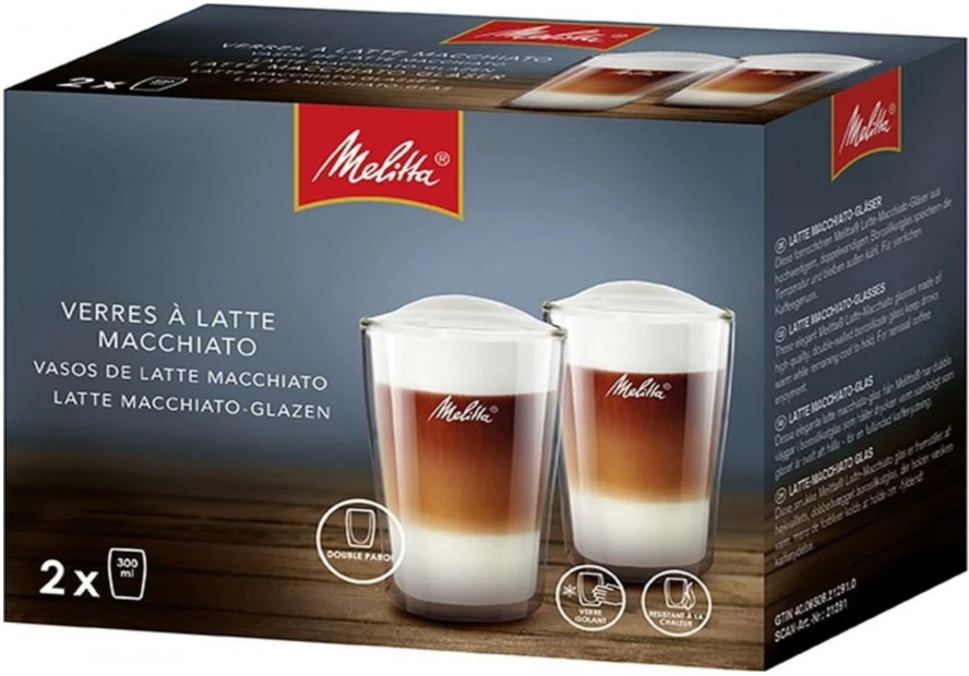 MELITTA dvigubo stiklo puodeliai, 300 ml