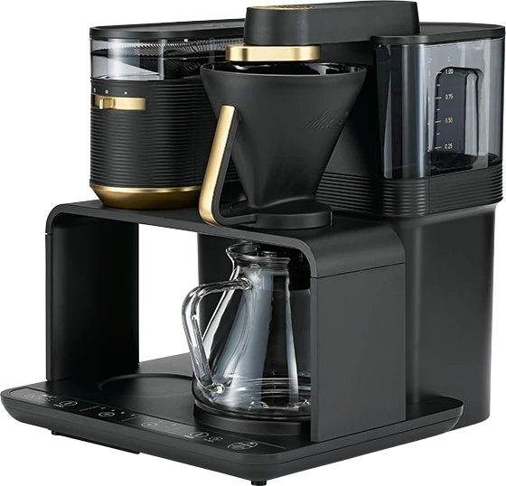 Melitta - EPOS Juodas-Gold - Filtruotas kavos aparatas su integruotu malūnėliu