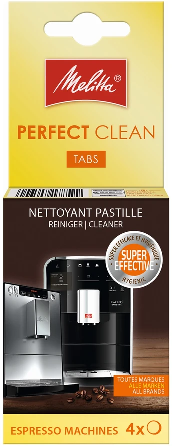 Melitta PERFECT CLEAN valymo tabletės automatiniams kavos aparatams, 4x1,8g