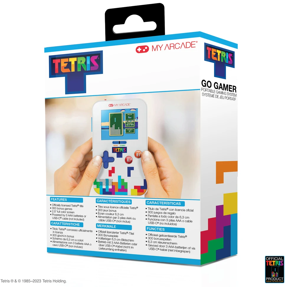 MY ARCADE Go gamer ,,Tetris" nešiojama žaidimų konsolė, 301 žaidimas viename