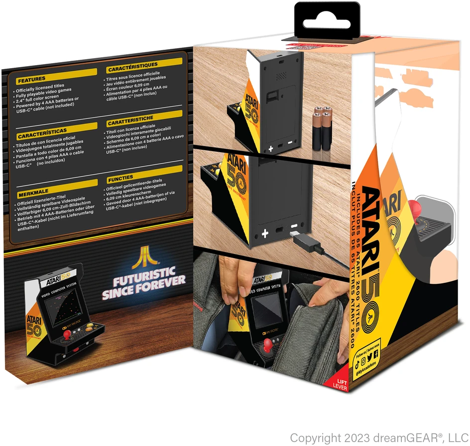 Dreamgear MY ARCADE Mano žaidimų automatų nano grotuvas Atari 75 žaidimai 4,5 colio