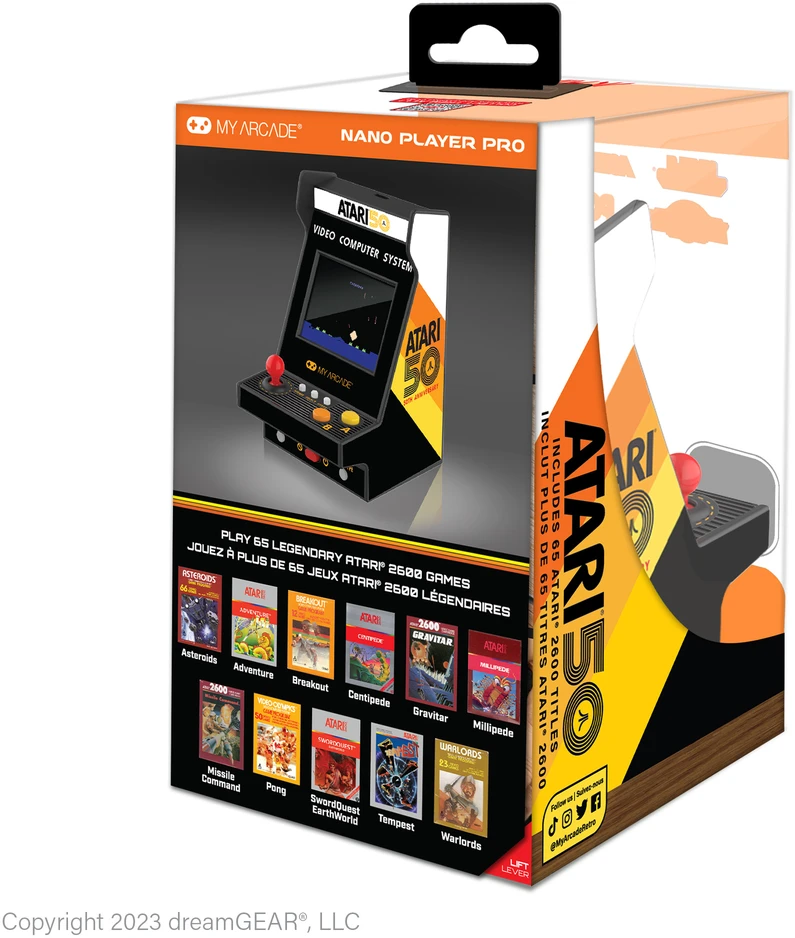 Dreamgear MY ARCADE Mano žaidimų automatų nano grotuvas Atari 75 žaidimai 4,5 colio