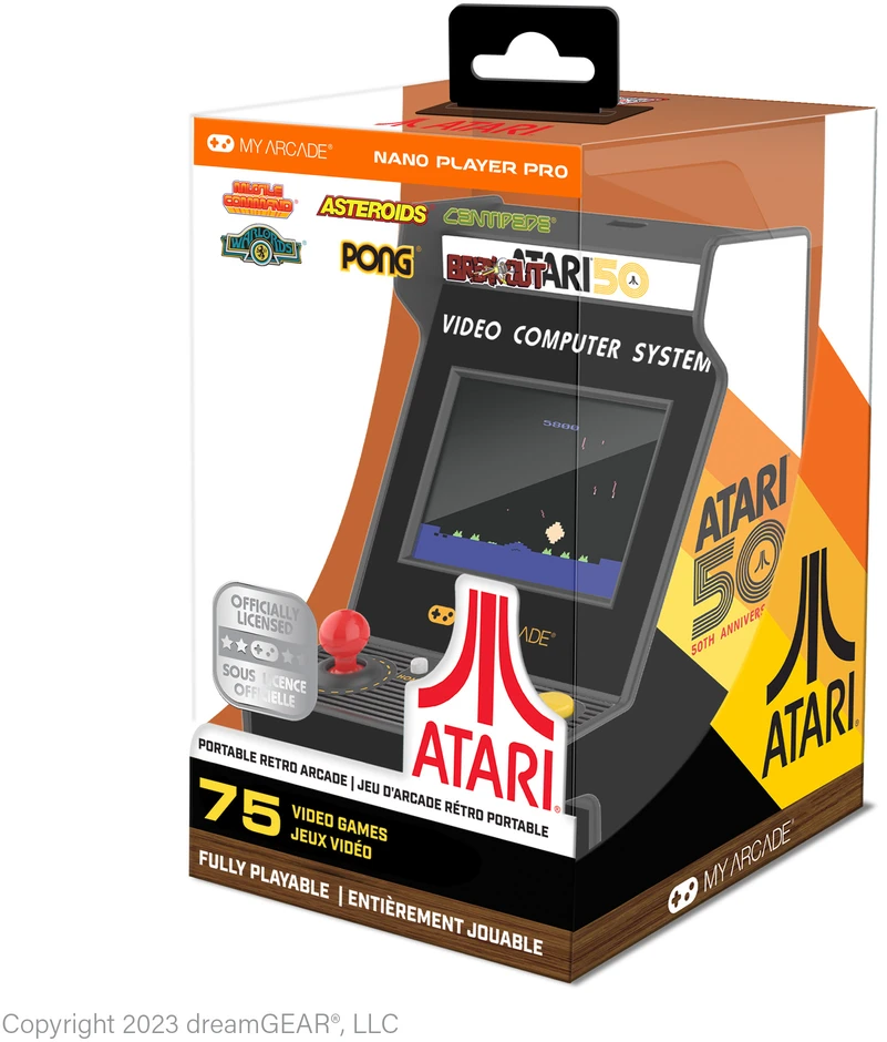 Dreamgear MY ARCADE Mano žaidimų automatų nano grotuvas Atari 75 žaidimai 4,5 colio