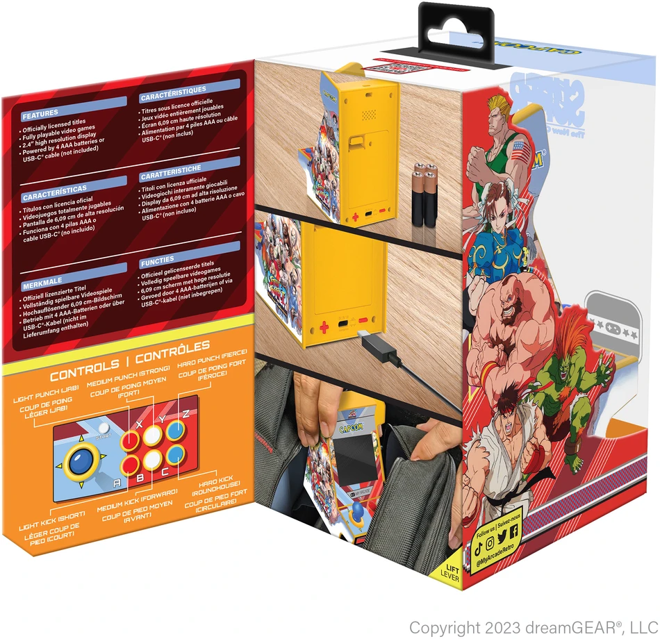 Dreamgear MY ARCADE Mano Arcade Nano Player Pro Super Street Fighter 2 2 Žaidimai