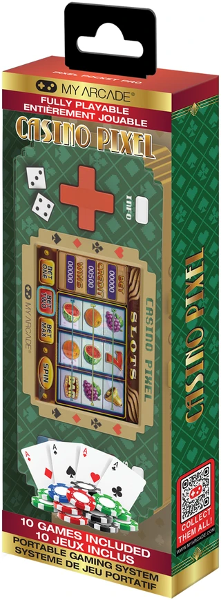Dreamgear Pixel Pocket Pro Casino Pixel nešiojama žaidimų konsolė (10 žaidimų)