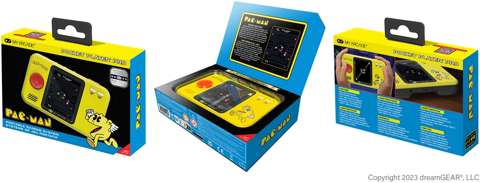 MY ARCADE Mano arkadinis kišeninis žaidėjas Pacman 3 žaidimai