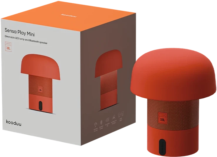 Nešiojama garso kolonėlė su apšvietimu Kooduu Sensa PLAY Mini, spalva: oranžinė