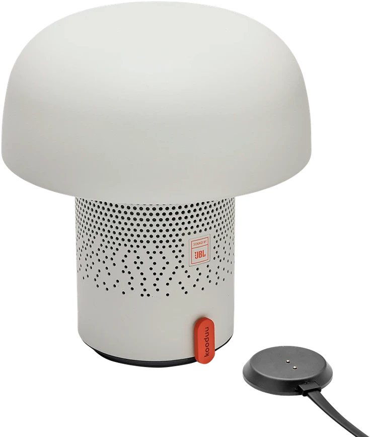 Nešiojama garso kolonėlė su apšvietimu Sound by JBL Kooduu Sensa PLAY, spalva: balta