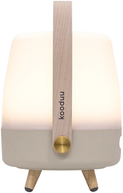 Nešiojama garso kolonėlė su apšvietimu Sound by JBL Kooduu Lite-up PLAY Mini, spalva: smėlio