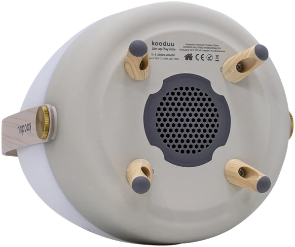 Nešiojama garso kolonėlė su apšvietimu Sound by JBL Kooduu Lite-up PLAY Mini, spalva: smėlio