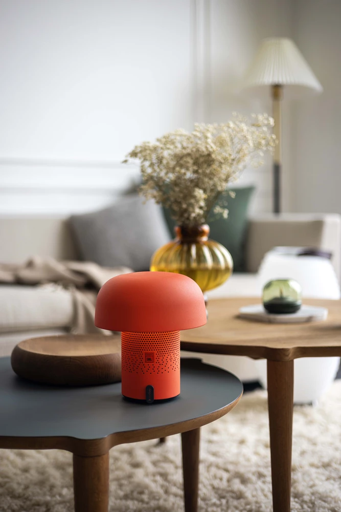 Nešiojama garso kolonėlė su apšvietimu Sound by JBL Kooduu Sensa PLAY, spalva: oranžinė