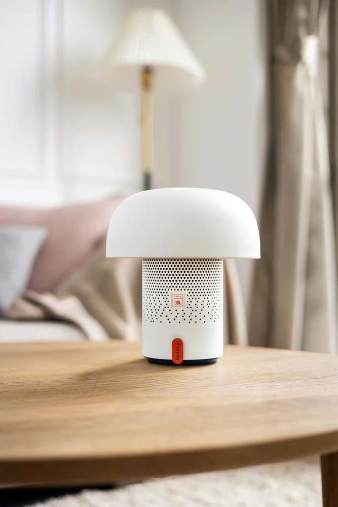 Nešiojama garso kolonėlė su apšvietimu Sound by JBL Kooduu Sensa PLAY, spalva: balta