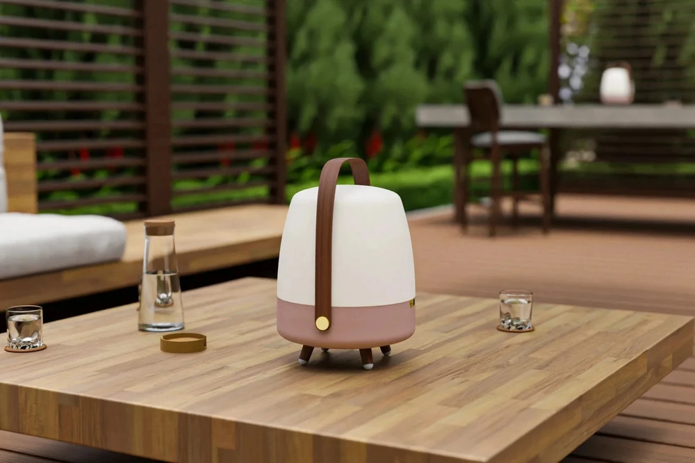 Nešiojama garso kolonėlė su apšvietimu Sound by JBL Kooduu Lite-up PLAY 2.0, spalva: ruda