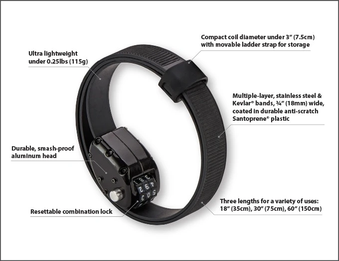 OTTOLOCK 152cm spyna ORIGINAL juoda