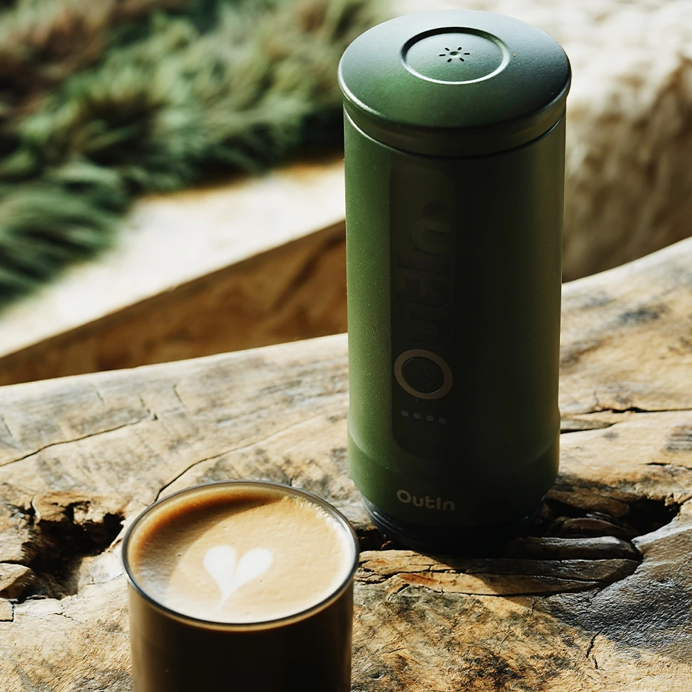 Outin Nano 7500mAh nešiojamasis kavos virimo aparatas - žalias