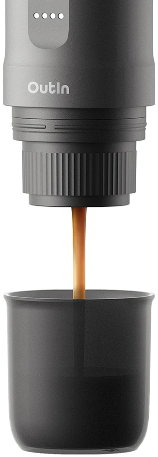 OUTIN NANO rankinis espresso kavos aparatas, pilka (Ekspozicinė prekė)