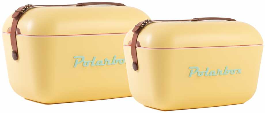 POLARBOX Geltona – Cyan Classic retro šaltkrepšis, 12L