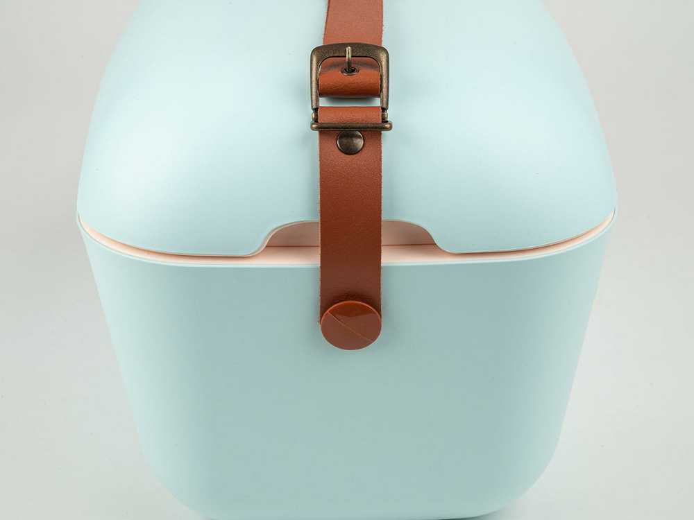 POLARBOX Sky mėlynas – Geltona Classic retro šaltkrepšis, 12L