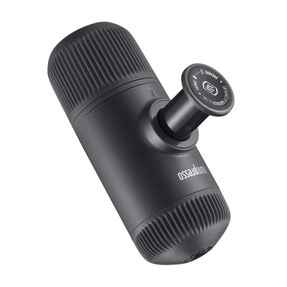 Rankinis maltos kavos aparatas su dėklu ir adapteriu Wacaco Nanopresso, Pilkas