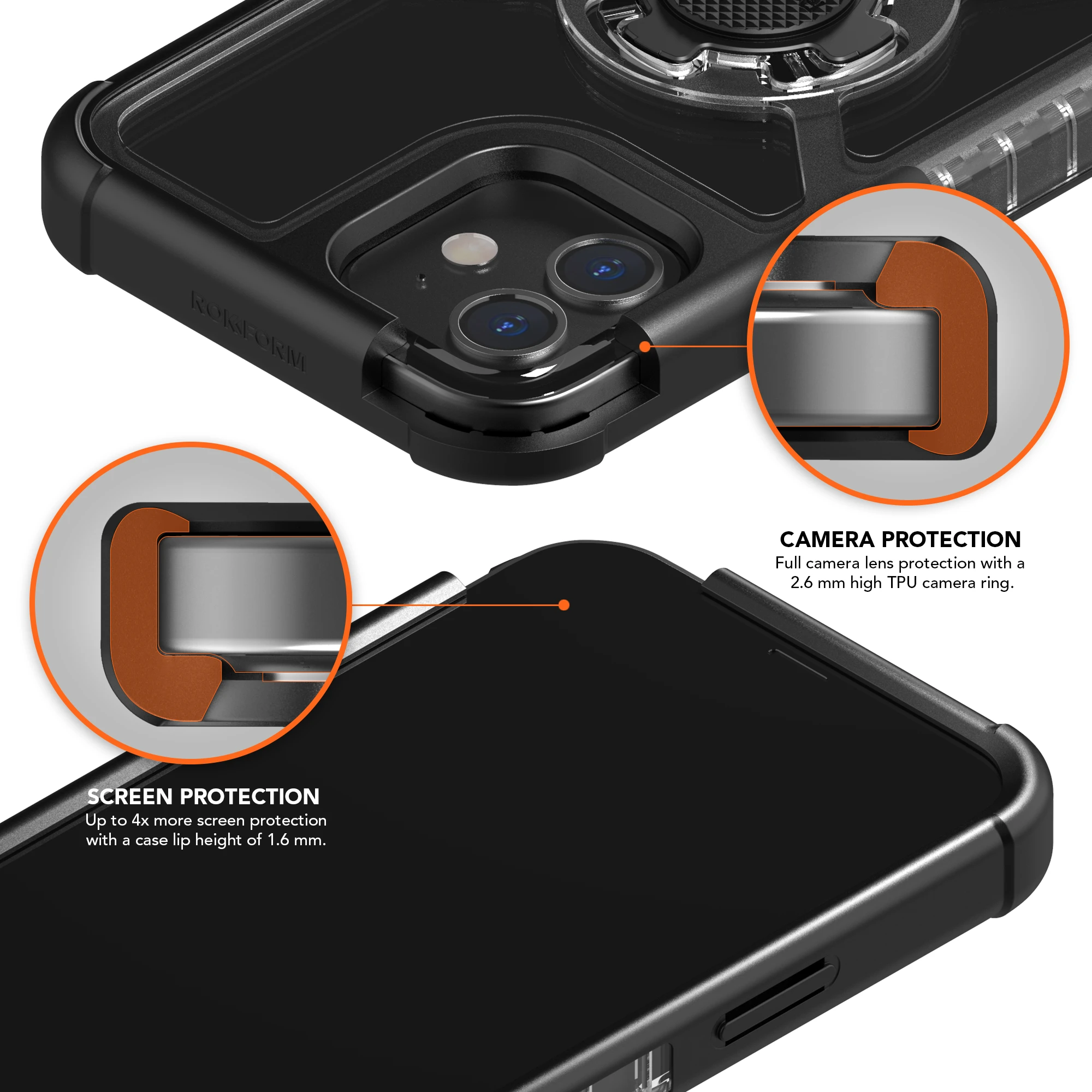 Rokform dėklas skirtas Apple iPhone 12 Mini (5.4") Crystal Case – skaidrus