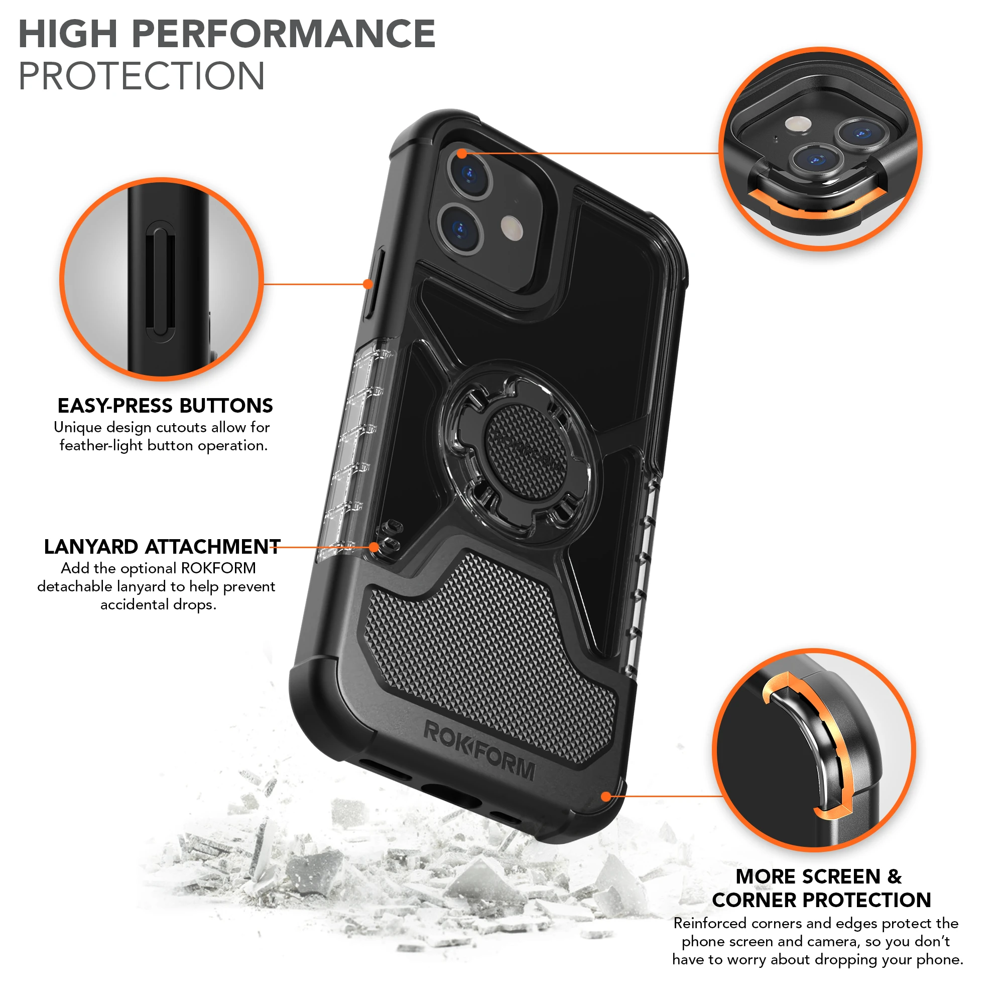 Rokform dėklas skirtas Apple iPhone 12 Mini (5.4") Crystal Case – skaidrus