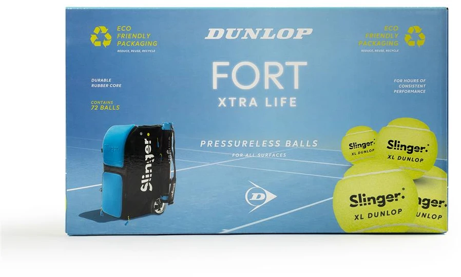 Slingerbag Slinger Dunlop Fort Xtra Life P/less, 72 ball box
