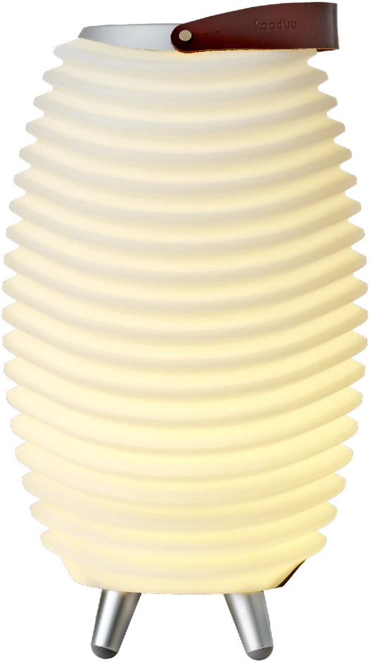KOODUU SYNERGY 35 LED lempa su garsiakalbiu ir gėrimų aušintuvu - 41 x 24 cm, balta