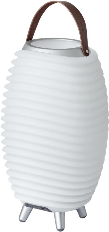 KOODUU SYNERGY 35 LED lempa su garsiakalbiu ir gėrimų aušintuvu - 41 x 24 cm, balta