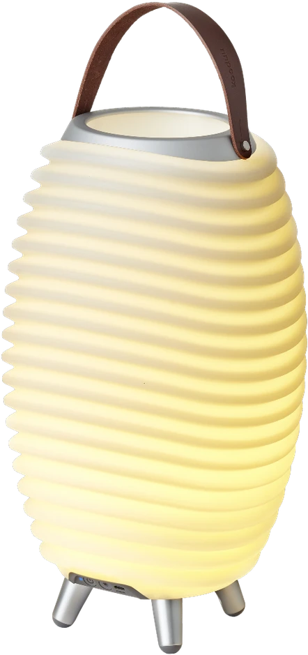 KOODUU SYNERGY 35 LED lempa su garsiakalbiu ir gėrimų aušintuvu - 41 x 24 cm, balta