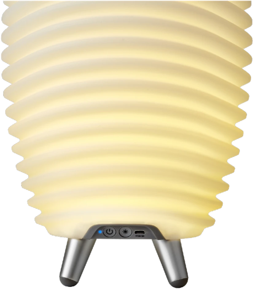 KOODUU SYNERGY 35 LED lempa su garsiakalbiu ir gėrimų aušintuvu - 41 x 24 cm, balta
