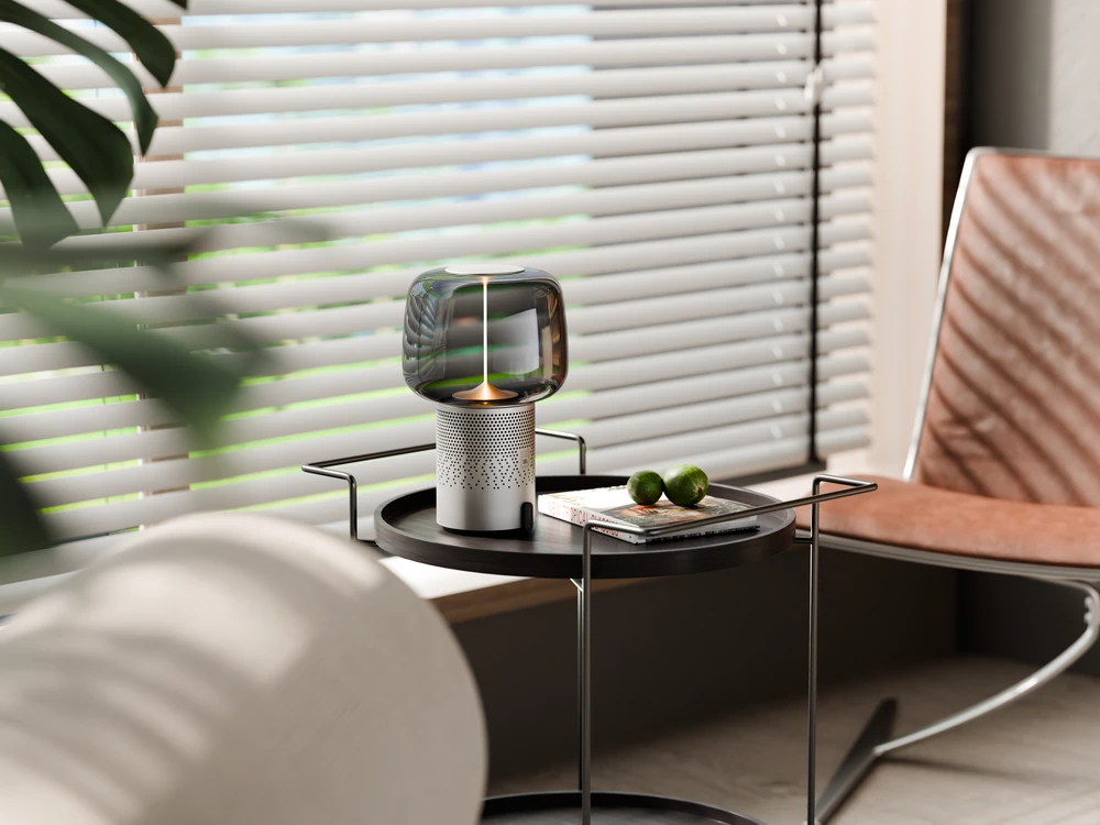 SOUND BY JBL Serena Play kolonėlė/šviestuvas su JBL Frosted, Sidabrinis