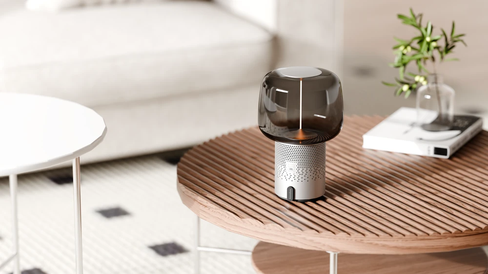 SOUND BY JBL Serena Play kolonėlė/šviestuvas su JBL Frosted, Sidabrinis